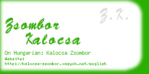 zsombor kalocsa business card